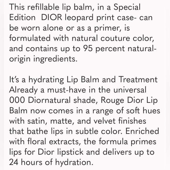 CHRISTIAN DIOR 😍Rouge Velvet Lip Balm #000 Diornatural with Sp Ed DIOR Case NIB - Picture 4 of 4